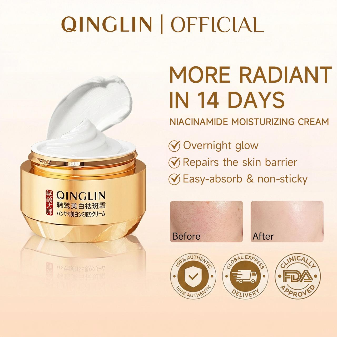 QINGLIN Day & Night Routine | Vit-C Brightening Cream (1.7oz) & Retinol Peptide Care (1.7oz) for Ultimate Glow QINGLIN Day & Night Routine | Vit-C Brightening Cream (1.7oz) & Retinol Peptide Care (1.7oz) for Ultimate Glow