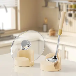 Silicone Pot Lid Holder Rack, Durable Kitchen Organizer, Space-Saving Design, Easy to Clean, Fits Various Sizes, Non-Toxic Material, Kitchenware