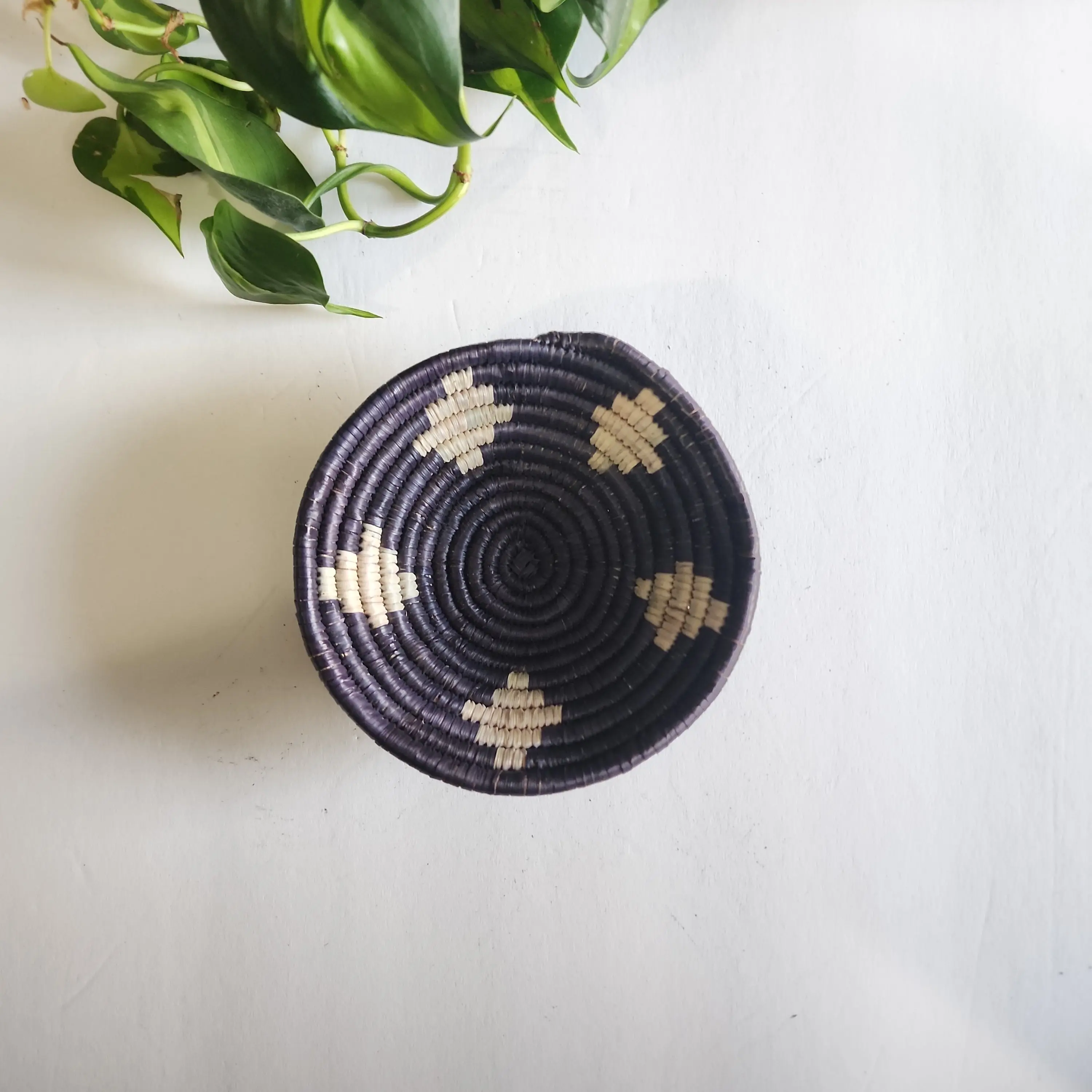 Southwest Handwoven Trinket Basket | 3-4 Inches | Authentic Native American Craftsmanship