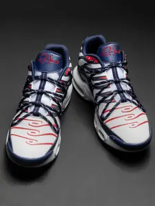 Men's Trendy Cushioned Shock Absorption Outdoor Casual Sports Shoes, Lightweight Breathable Textile Upper, Non-Slip Sole, All Seasons