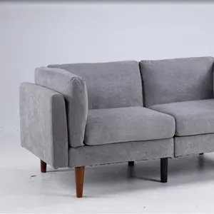 【Summer Sale】EBELLO Futon Sofa Bed, Soft Chenille Loveseat, Mid-Century Modern Futon Sofa, Small Sofa for Small Variety Space Living Room