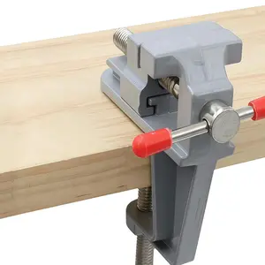 1Pcs Multifunctional Aluminum Alloy Bench Vise, DIY Jewelry Electronic Workbench Mini Clamp, Manual Tool, Metal Structure