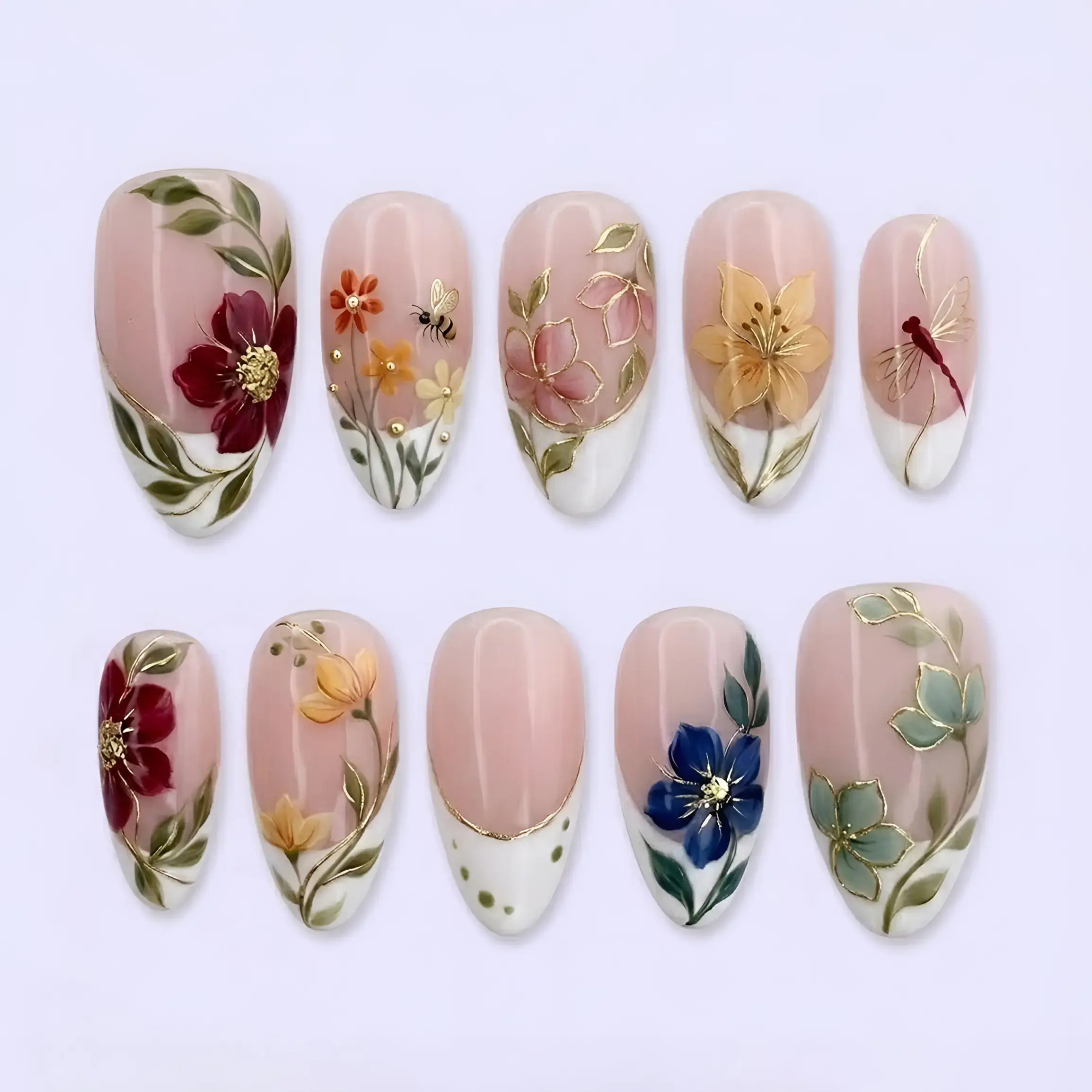 Celestial Sun & Pearl Cloud Press On Nails, Iridescent Pink Dreamy Nails, Luxury Angelcore False Nails, Ethereal Coquette Nail Art