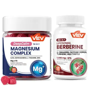 VEV Supplement Bundle: Magnesium Gummies + VEV Berberine Capsules, for Daily Nutrition