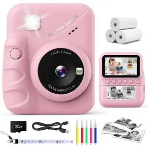 Camera Instant Print, 3.0'' Screen 48MP Photo Instant Camera for  with 32GB Card, 1080P  Digital  Printable Camera,  for 3-12 Year Old Girls Boys ()