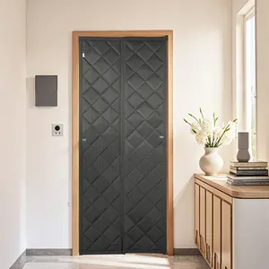 Thermal Insulated Magnetic Door Curtain with Self-Closing Magnets & High-Density Cotton, Waterproof & Dustproof Energy Saving for 32x80 Inch Door, Blocks Cold/Hot Air & Noise for Patio, Balcony, Bedroom, Kitchen, Office