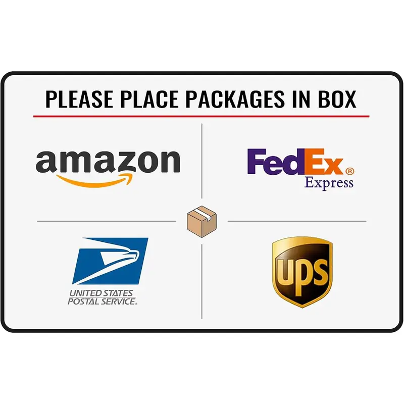 Bestylez Modern Aluminium Alloy Delivery Sign - 12x8 In Garden Metal Sign, Deliveries Here Outdoor Decor, Easy-Install Porch Marker for Home Yard Use