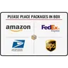Bestylez Modern Aluminium Alloy Delivery Sign - 12x8 In Garden Metal Sign, Deliveries Here Outdoor Decor, Easy-Install Porch Marker for Home Yard Use