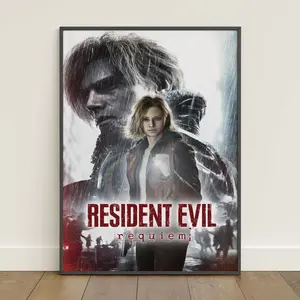 9 Options Resident Evil Requiem Poster | Leon Kennedy & Ada Wong Poster | Gifts for Fans