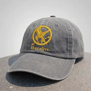 Embroidered Hunger Games Stay A.live Hats ,Sunrise on the Reaping Inspired Cap, Abernathy Liquors  Bookish Merch, Hunger Games Fan Gift, Book Lover Gift