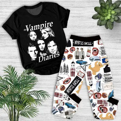 Damon Salvatore Vampire Diaries Pajama Pants The Vampire Diaries