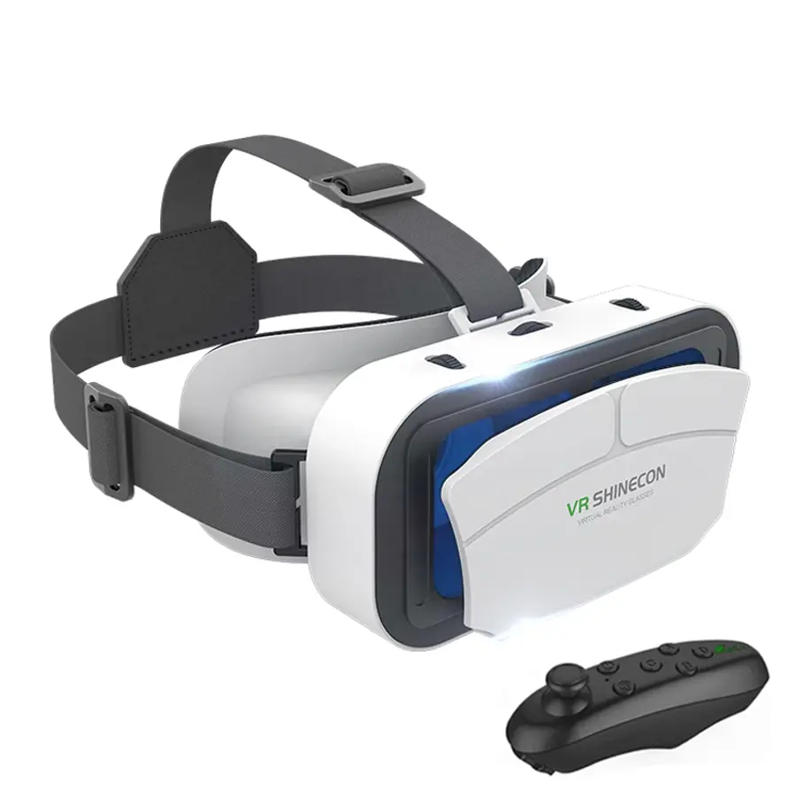 VR SHINECON Virtual Reality VR Glasses, VR Headset, 3D Helmet Lenses Wearable Smart Goggles for Smartphones, VR Glasses for Home Office Gamer