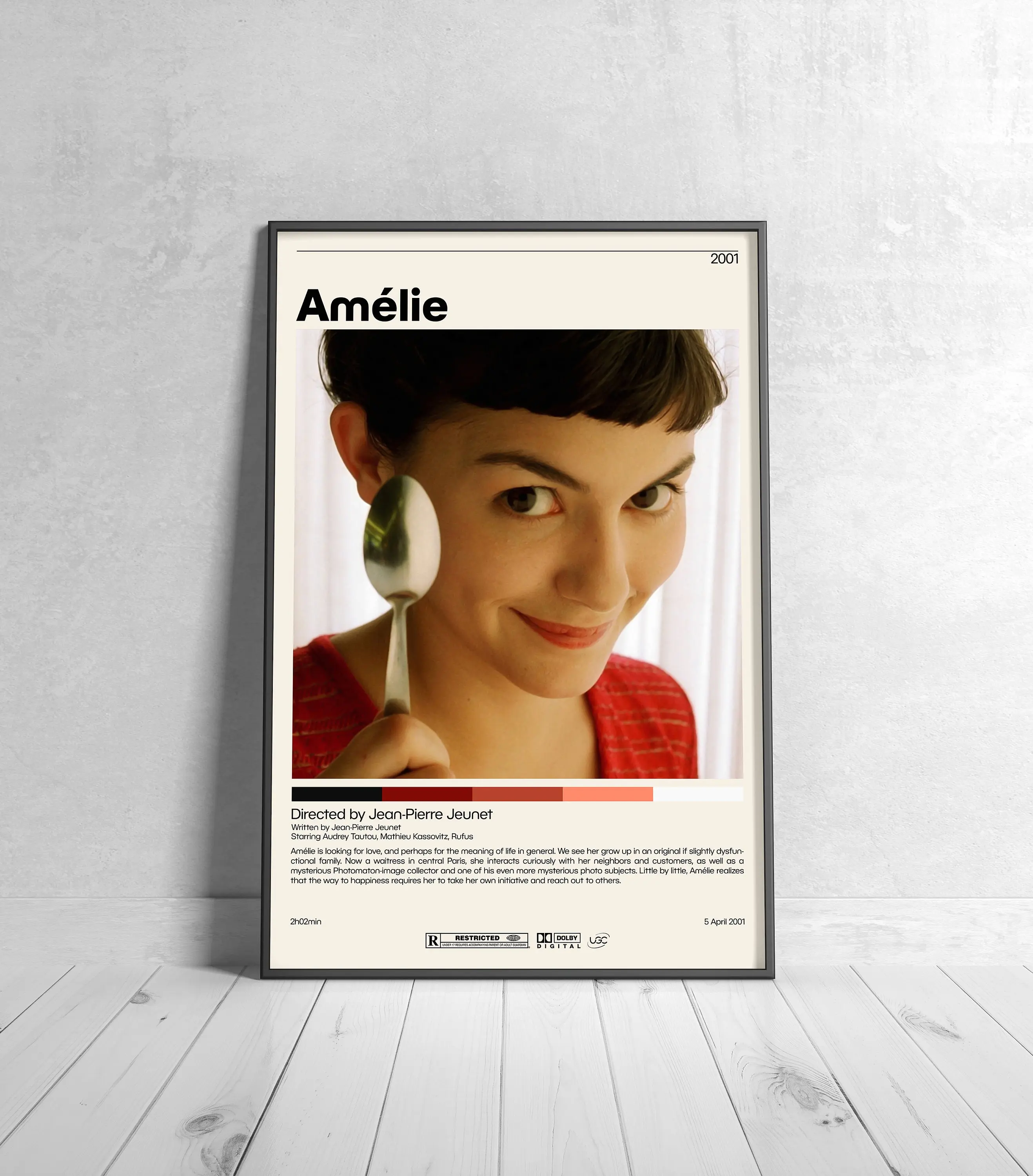 Amelie | Jean-Pierre Jeunet, Amélie Minimalist Movie Poster, Vintage Retro Art Print, Custom Poster, Wall Art Print, Home Decor