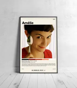 Amelie | Jean-Pierre Jeunet, Amélie Minimalist Movie Poster, Vintage Retro Art Print, Custom Poster, Wall Art Print, Home Decor