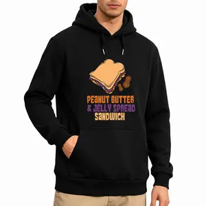 Everyday Wear "Peanut Butter and Jelly" Hoodie – Long Sleeve, Casual Fit, Machine Wash