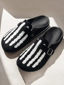 Men's Fashion Sandals Soft Sole Comfortable Cushion Pu Leather Slippers Summer Slide Slippers Slip-On Mules Summer Outdoor Beach Walking Shoes Couple Footwear