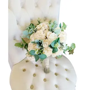Sola Flowers Soft Green Spring Bridal Bouquet