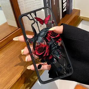 Rose Butterflies Advanced fashion giftMagnetic Case for Samsung Galaxy S24 Plus S25 Ultra S23 FE Ultra S22+ Shockproof TPU Premium Stylish Durable Protection Case