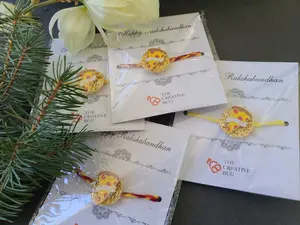 Pizza Rakhi | Raksha Bandhan | Handmade | Customized | Personalized | Crystals | Rakhi for brother | Kids Rakhi| Indian Bracelet |
