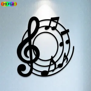 1pc Music Note Metal Wall Art, Melodic Music Note Statue Mural, Ideal Gift for New Year, Christmas, Music Decor Enthusiasts, Rust-Resistant Metal Wall Decor Wall Sculptures, Perfect for Living Room Wall & Garden Fence, Stylish Musical Home Decor