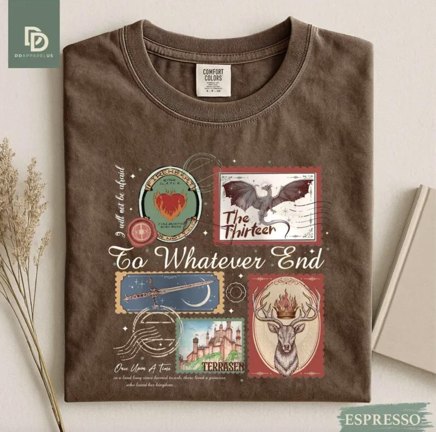 Comfort Colors Throne Of Glass Vintage TShirt, TOG Book Stamps Terrasen TShirt, Fantastic Reader Tee, Fantasy Book Lover Gift, Full Colors, Full Sizes