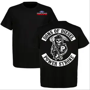 Ford Power Stroke Diesel T-Shirt, Sons of Diesel Skull Tee for Truck & Car Enthusiast, Unisex Casual Shortsleeve Crewneck  Cotton, Made in USATshirt,EverydayStyle, TrendyOutfit