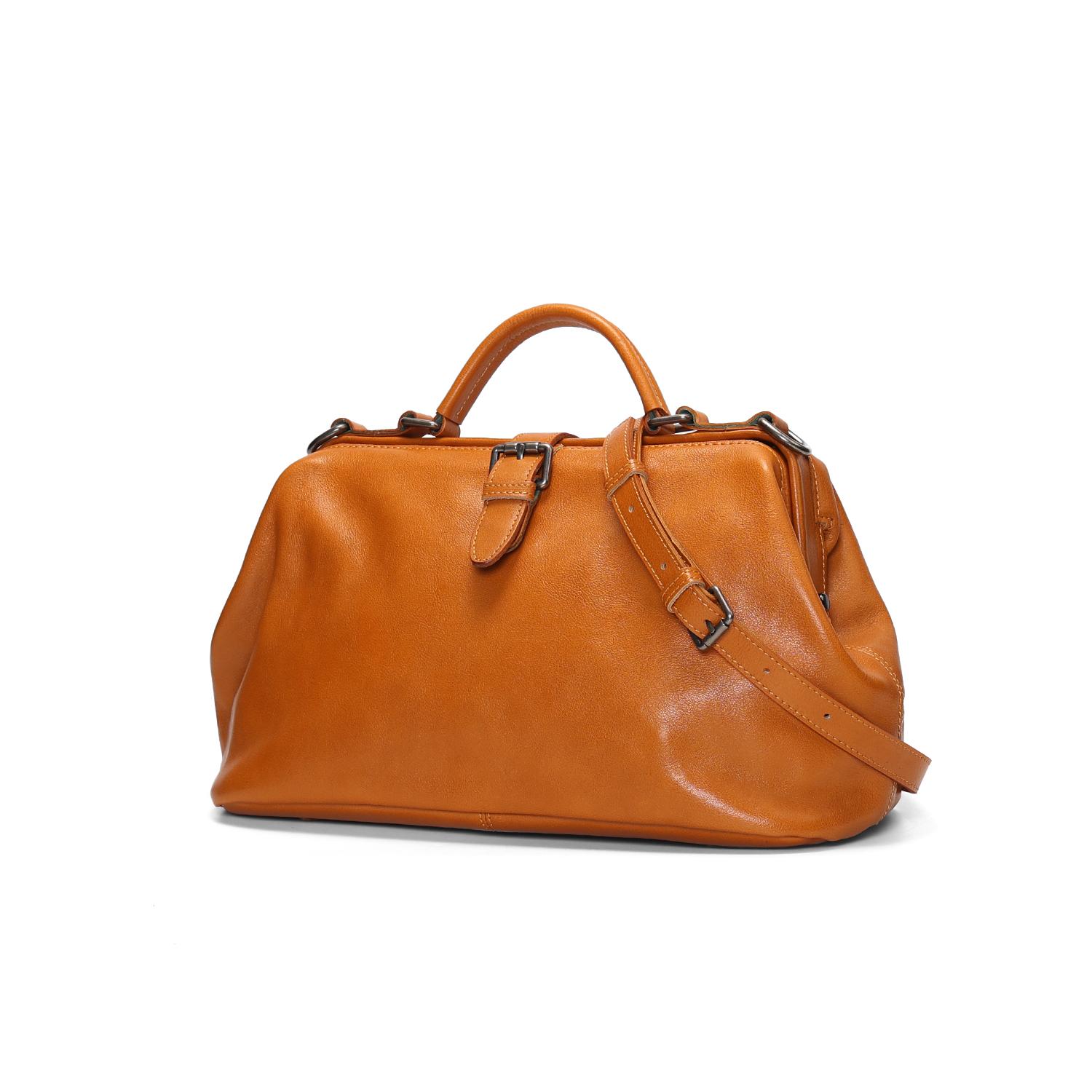 SADI Genuine Leather Women’s Doctor Bag – Shoulder/Crossbody/Handheld, Retro, 2026 New Arrival, Versatile