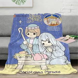 Precious Moments flannel blanket, a delicate all-season single product, can be laid and covered for practical convenience, enhancing home comfort, and is the most suitable gift for Thanksgiving.