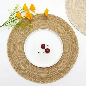 Round Braided Placemats - Heat Resistant Non-Slip Woven Table Mats for Kitchen Dining Table, Home Decor, Party & Restaurant