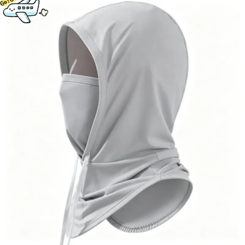 Ice Silk Cooling Balaclava, Breathable Anti Sweat Full Face Neck Gaiter With Adjustable Drawstring For Cycling And Outdoor Activities