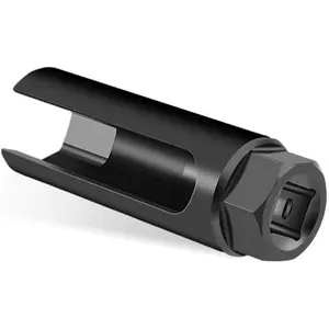 Oxygen Sensor Socket with Side Wire Cutout, 1/2" Drive by 7/8" 6-Point O2 Sensor Fit All Vehicles O2 Removal and Installation, Offset Oxygen Sensor Socket, Car Accessories (18mm)