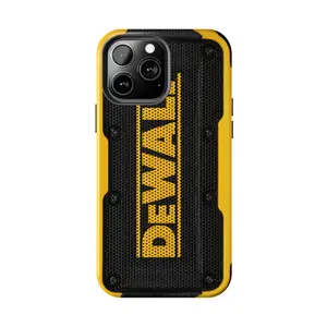 DeWalt Industrial Tools Style Case for iPhone 17-7 Pro Max Plus & Samsung Galaxy S25-S21 Ultra Plus - Rugged Heavy Duty Construction Aesthetic Phone Cover Yellow Black