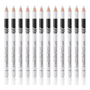 12 PCS White Eyebrow Eyeliner Pencils,White Eyeshadow Makeup Pen,Sweatproof Eye Highlighter Makeup Pencil,Long-lasting Nice Color Eye Brow Gel Pen,Brow Tint Pencils（White）