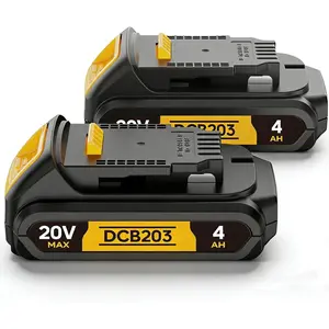 4Ah Compatible for 20V MAX Battery with High Capacity Batteries 20 Volt DCB201 DCB203 DCB204 DCB205 DCB206 DCD DCF DCG (2 Pack MAX 4.0Amp 20V)