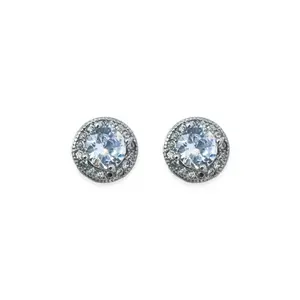 CZ Cubic Zirconia Stud Earrings for Men Women Streetwear Hip Hop Unisex Style