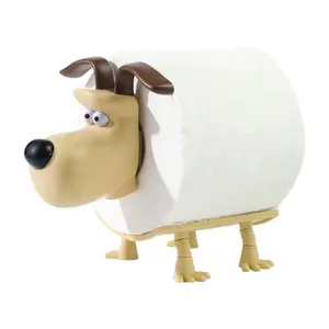 Cute Dog Toilet Paper Holder, Fun Home Decor Gift for Valentine's Day, Creative Roll Paper Dispenser, Adorable Decoration Item, Bathroom Organizing Accessories