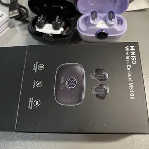 MINISO MS105 Wireless Earbuds Bluetooth 6.0 Earphones, In Ear Earbuds,Waterproof Wireless Earphones, Suitable for Office, Sports, Study and Audio Calls, Built in Microphone, Gaming Bluetooth Headphones