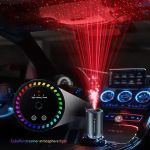 Smart Car Air Freshener, 1.69Oz Natural Fragrance Car Scents Air Freshener with Star Projector, 300 Days Long Lasting, Car Essential Oil Diffuser to Remove Smell, Automatic On/Off, Aroma Diffuser for Lover