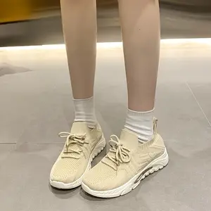 LISM One-Kick Lightweight Mid-Heel Mesh Knitted Shoes