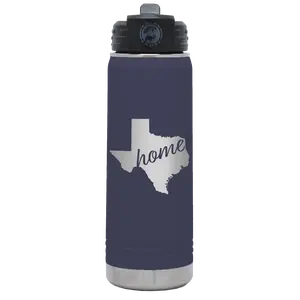 Texas Home 20 oz Water Bottle | Navy