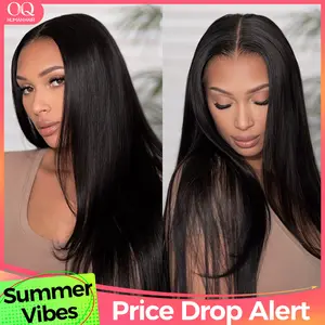 [Free Upgraded] OQ HAIR Wear And Go Glueless Wigs Pre Cut 7x5 HD Straight Lace Human Hair Wigs Pre Bleached Tiny Knots Beginner Friendly #SummerVibes