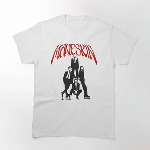 Maneskin Band Graphic T-Shirt - Tribute to the Italian Rock Band with This Stylish and Bold Design, Perfect for Fans of Maneskin's Music and Style
