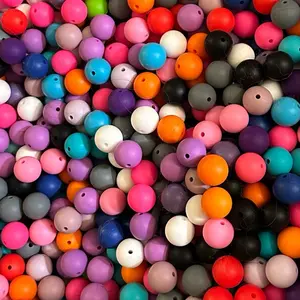 15 mm Mixed Bag of Silicone Beads