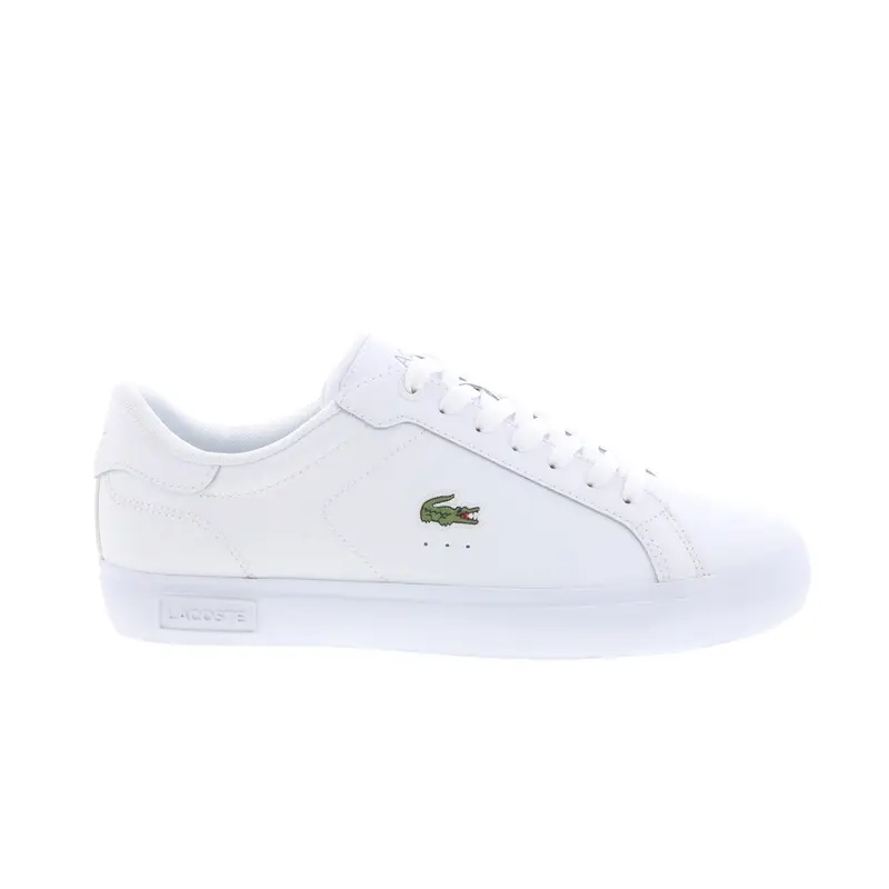 Lacoste Powercourt 125 2 SMA Mens White Leather Lifestyle Sneakers Shoes
