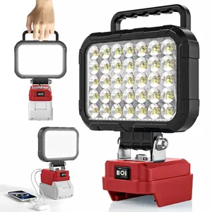 LED Work Light Compatible with Milwaukee M18 18V Batteries — 78W 10,000 Lumens Cordless Work Light with 2 USB Charging Ports, 145° Adjustable Angle Portable Home/Accessory Light (Battery Not Included)