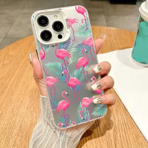 Pink Flamingo Tropical Leaves SO COOL Phone Case, Phone Protective Cover, Phone Accessory Compatible with For iPhone 16 Pro Max /15/ 14/ 13/ 12/ 11 /X  Mobile phone case-SC050PG18