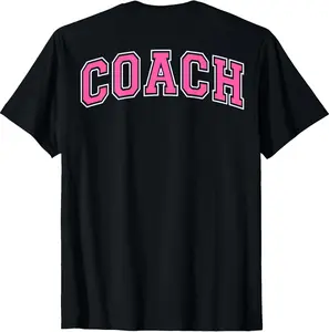 Coach Sports Trainer Vintage Pink White on The Back T-Shirt