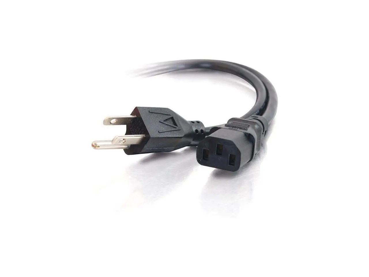 C2G 03131 14 AWG Premium Universal Power Cord (NEMA 5-15P to IEC320C13) TAA Compliant, Black (6 Feet, 1.82 Meters)