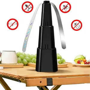 Fly Fans for Tables, Fly Fan Outdoor Indoor Keep Flies Away, Table Top Spinner with Holographic Blades, Flies Deterrent for Picnic, Restaurant Fly Fans for Tables, Bug Fans with Holographic Blades, Fly Repellent Fan, Not Included Battery