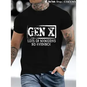 Unisex Funny Saying Sarcastic Gen X Lots Of Memories No Evidence T-Shirt